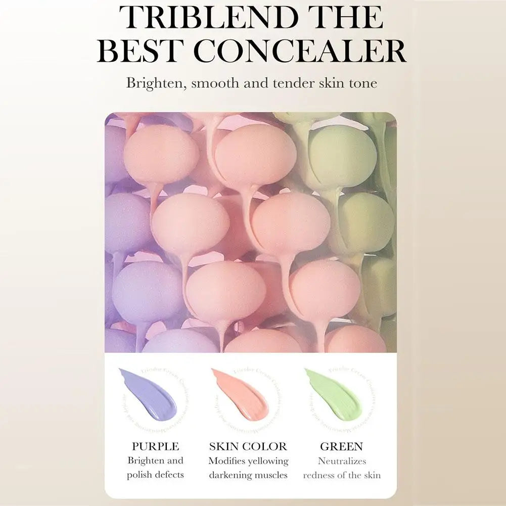 SADOER Tri-Color Makeup Primer SPF50+ Contour Base Cream 40g Makeup Primer Cream Axl