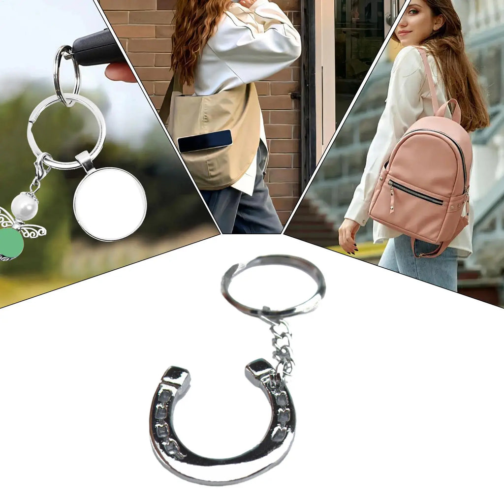Zinc Alloy Horseshoe Keychain – Good Luck Horse Charm Key Ring Horse Charm Keychain Axl