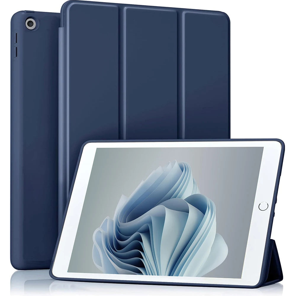 Tri-Fold Smart Case iPad 9th/8th/7th Gen 10.2" + Pencil Slot Tablet Folio Case Axl Navy