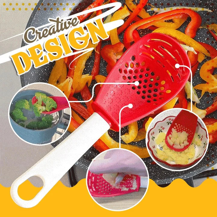 Multifunctional Cooking Spoon – Potato Masher & Garlic Press Multifunctional Kitchen Spoon Axl