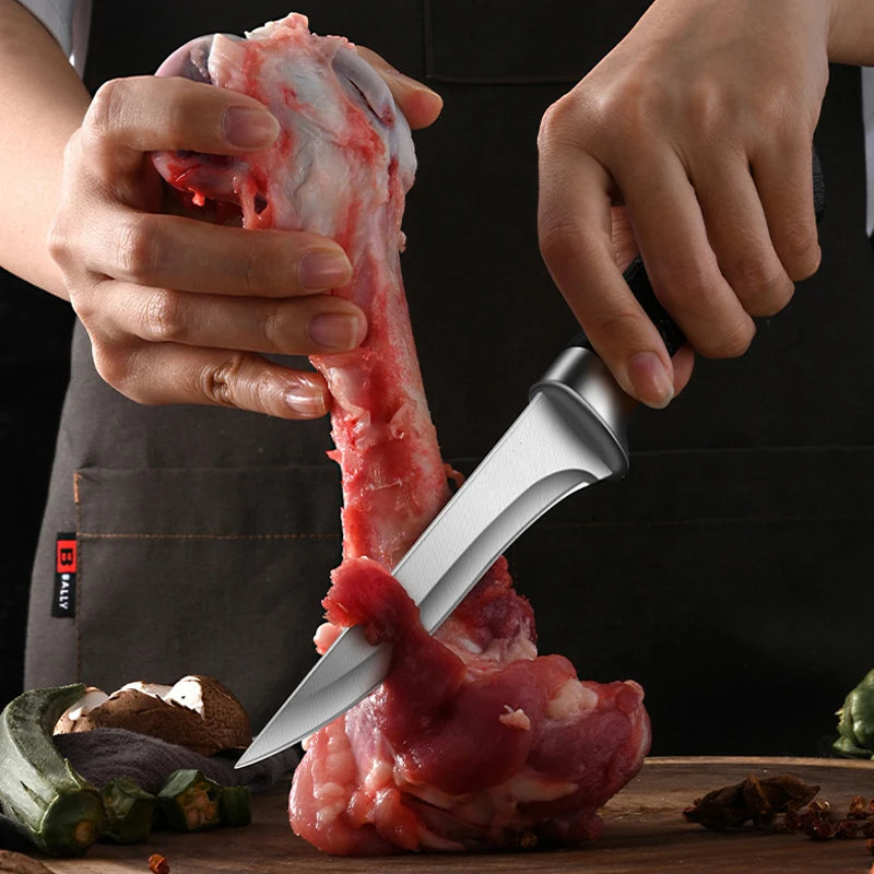 Stainless Steel Boning Knife Set – Sharp Cleaver & Slicer Boning Knife Set Axl