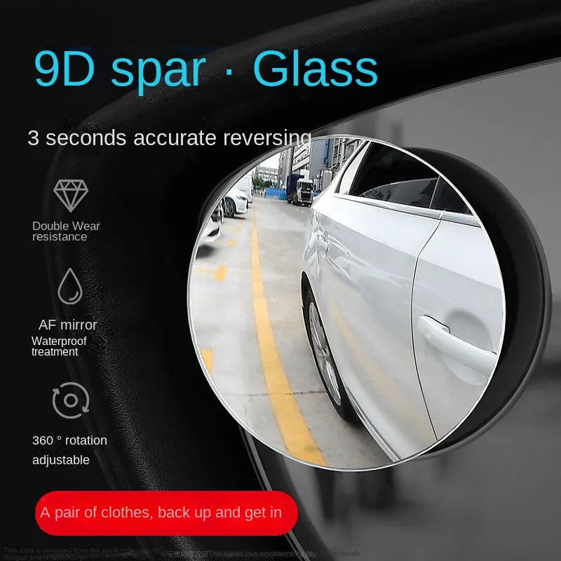 360° Blind Spot Mirror – Wide Angle Convex Adjustable Car Mirror Blind Spot Mirror Axl
