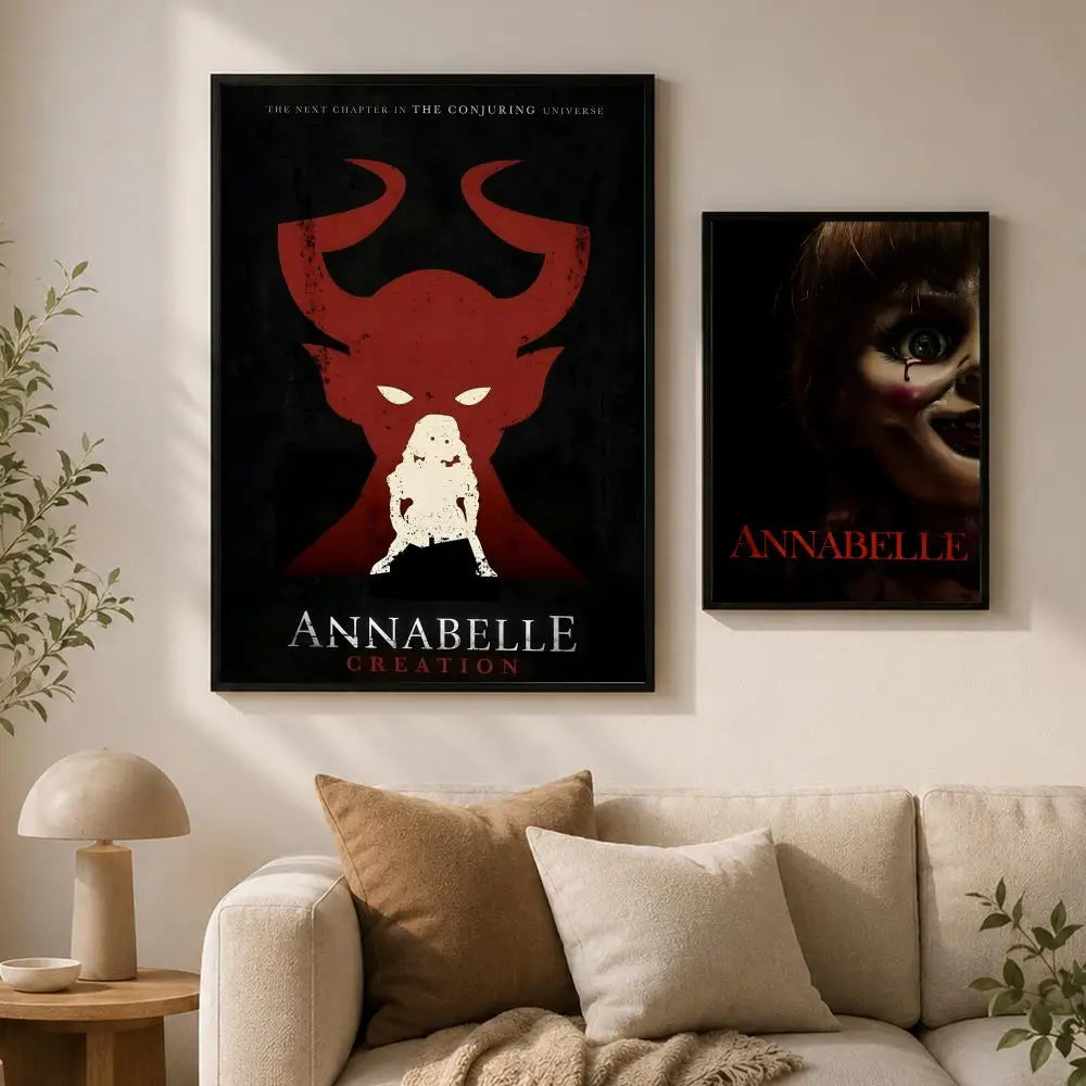 Annabelle Horror Movie Poster – Peel & Stick PVC Wall Art Movie Wall Poster Axl