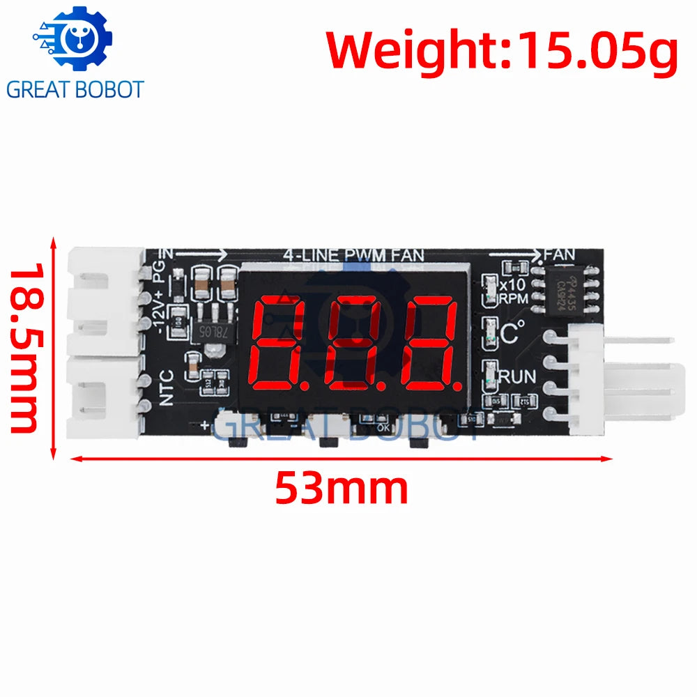 12V PWM Fan Speed Controller 2/4 Wire NTC Temperature Control Fan Speed Controller Axl