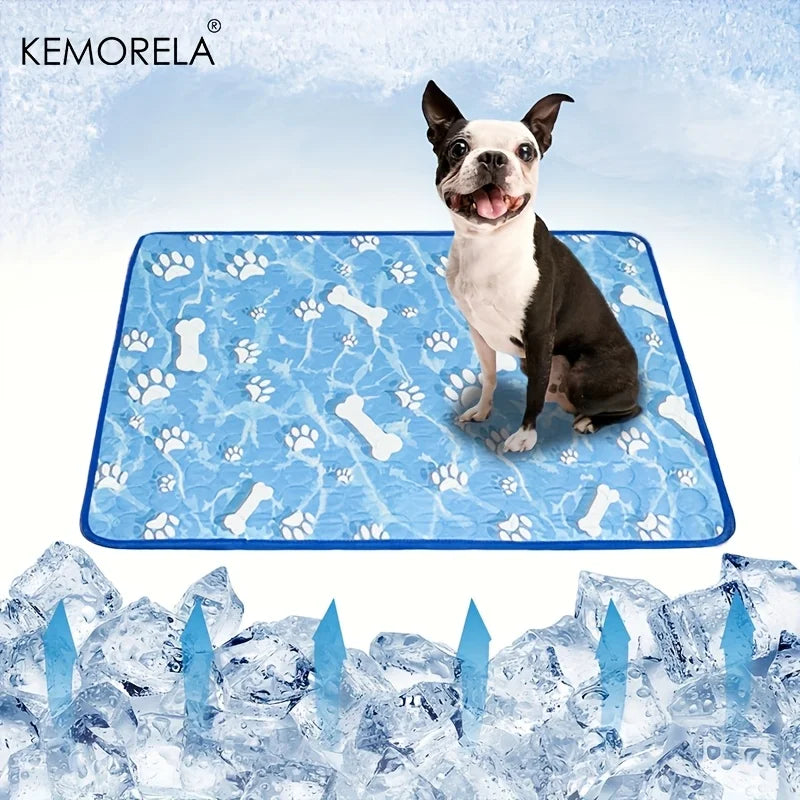KEMORELA Large Dog Cooling Mat – Ice Silk Self-Cooling Pad Pet Cooling Mat Axl