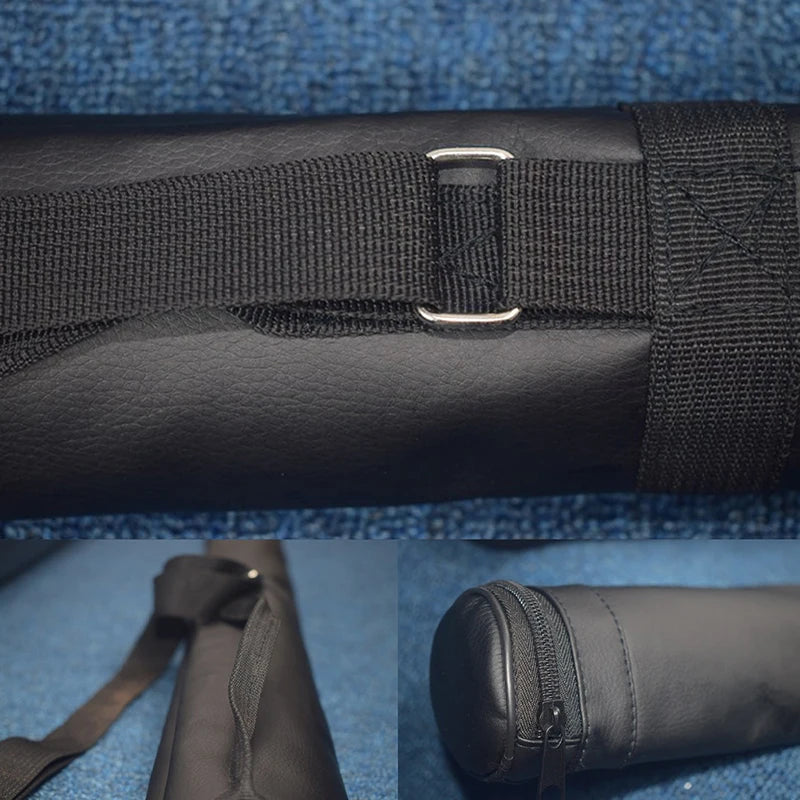 Foldable Pool Cue Bag – Leather Billiard Stick Carry Case Billiard Cue Bag Axl