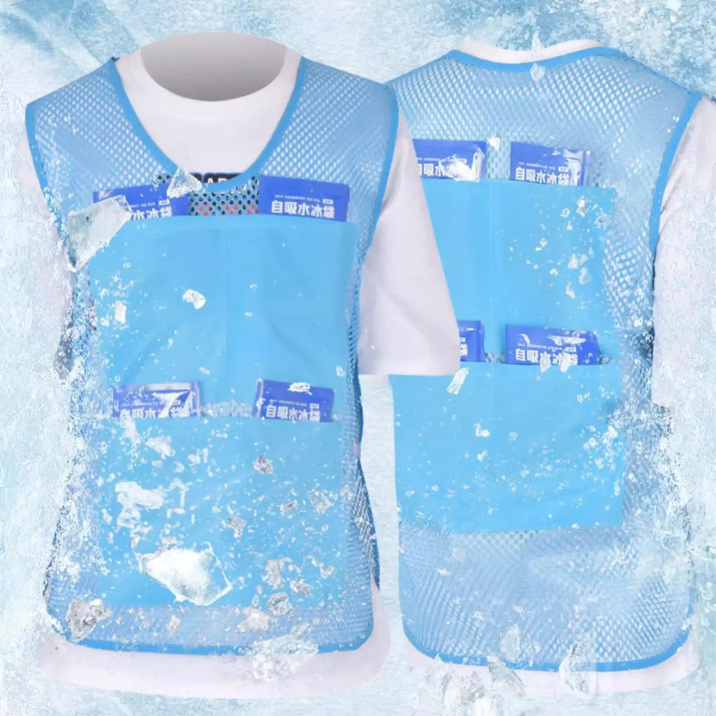 Ice Cooling Vest with 8 Ice Packs – Outdoor Work & Sports Ice Cooling Vest Axl