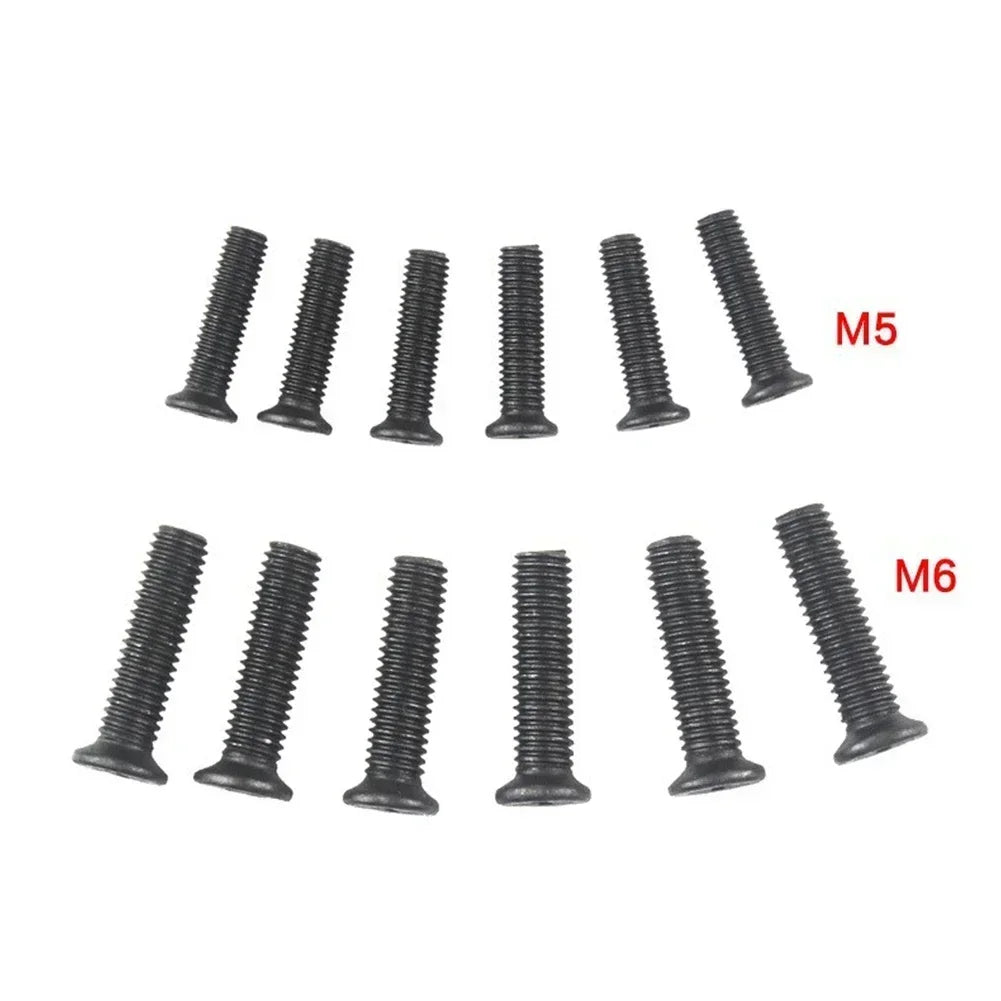 6Pcs M5/M6 x 22mm Left-Hand Thread Screws for Drill Chuck Adapter Drill Chuck Screws Axl