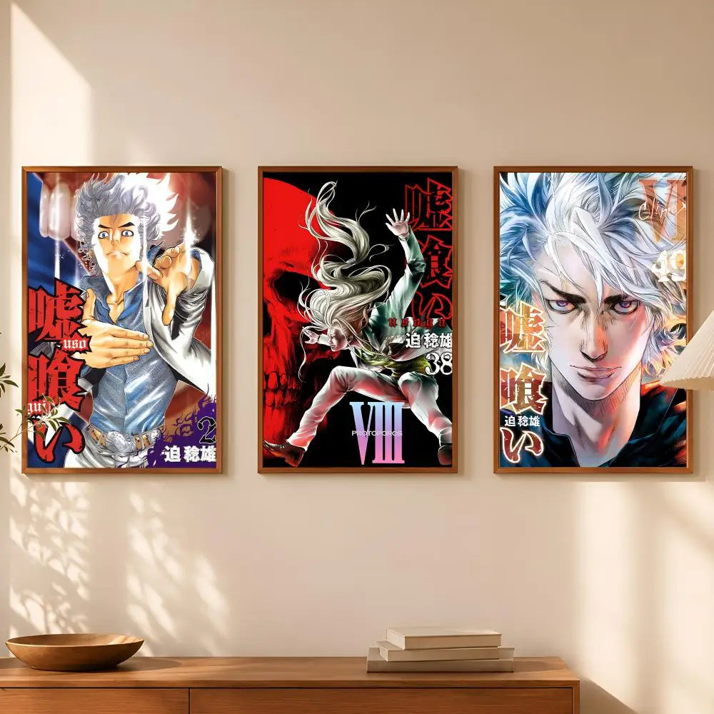 Usogui Manga Wall Poster – Self-Stick HD Waterproof Art Wall Art Poster Axl