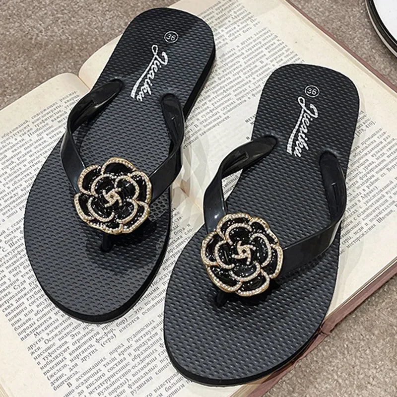 Women's Camellia Flip-Flops – Flat Casual Beach Sandals Women's Flip-Flops Axl