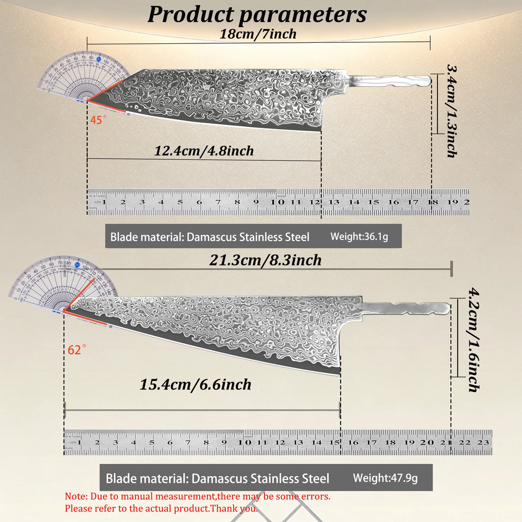 Hand Forged Damascus Steel Cleaver Blade Blank – Ultra Sharp Cleaver Blade Blank Axl