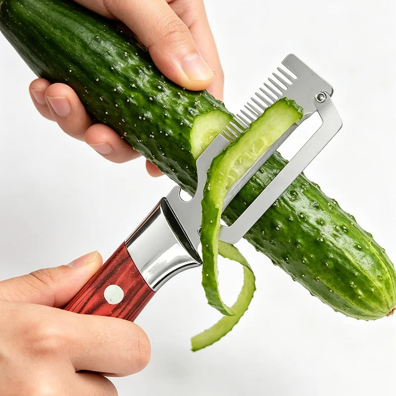 3-in-1 Stainless Steel Vegetable Peeler, Slicer & Bottle Opener Vegetable Peeler Axl