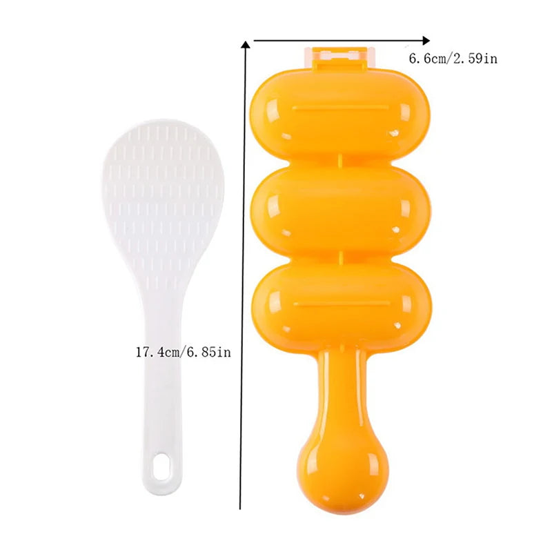 3-in-1 Rice Ball Shaker Mold – Onigiri & Sushi Maker Sushi Rice Mold Axl
