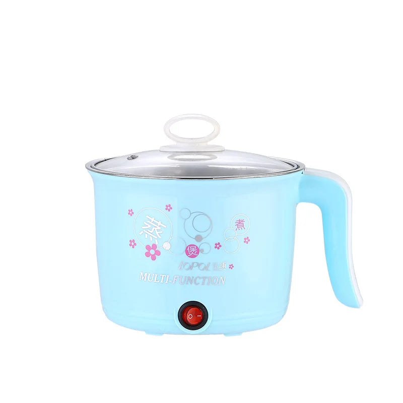 BALASHOV 1.8L Mini Electric Hot Pot & Rice Cooker for 1–2 People Electric Hot Pot Cooker Axl Single blue
