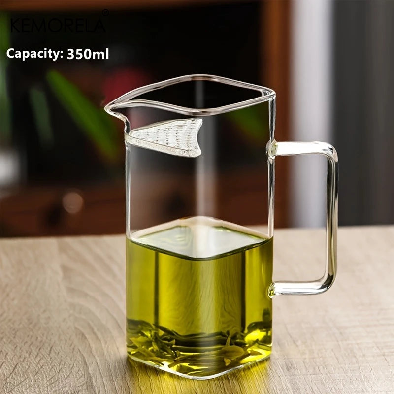 Borosilicate Glass Tea Cup 2-in-1 Teapot & Infuser | KEMORELA Glass Tea Infuser Cup Axl