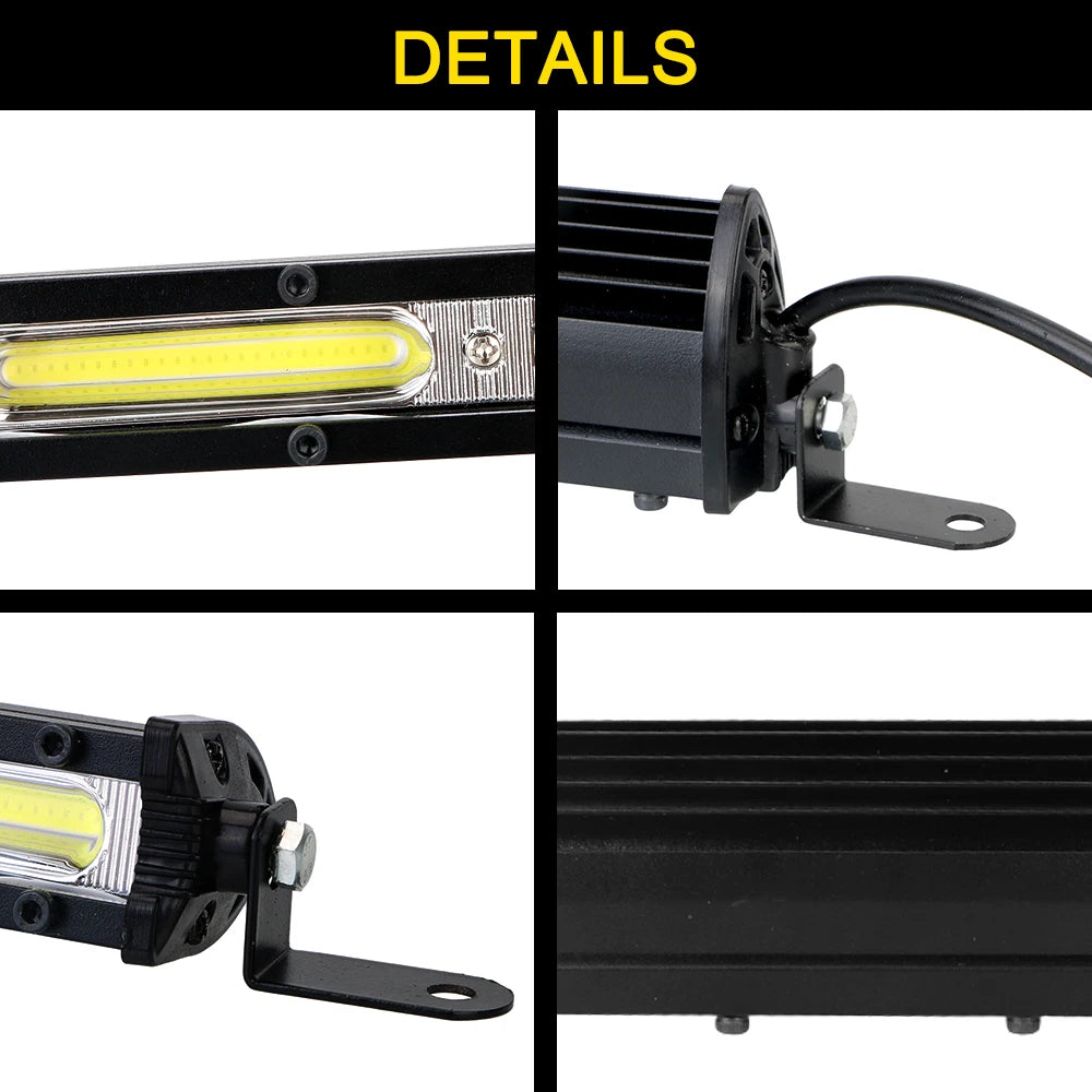 AINYSZIN 18W LED Work Light Bar 6500K IP67 – Truck SUV Off-Road LED Work Light Bar Axl