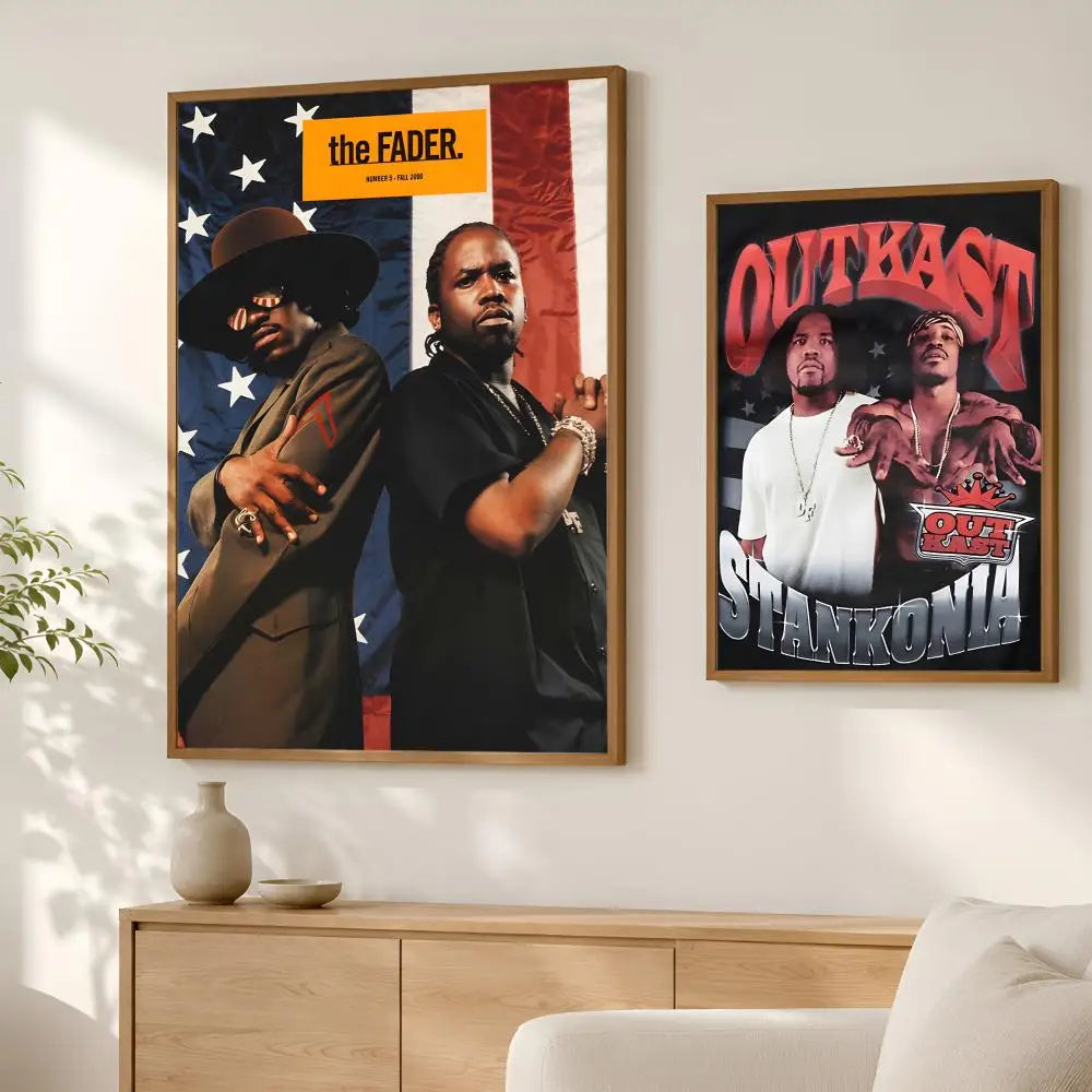 OutKast Band Poster – Self-Stick HD PVC Waterproof Wall Art Wall Art Poster Axl