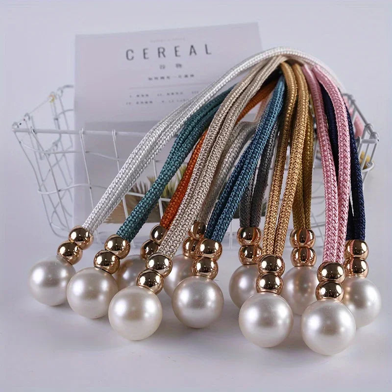 Pearl Tie Band Curtain Tiebacks – Elegant Window Decor Curtain Tiebacks Axl
