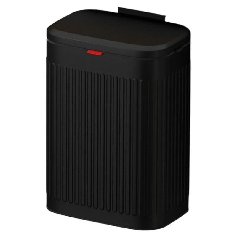 Wall Mounted Stainless Steel Trash Can with Lid – 8L Wall Mounted Trash Can Axl 8L-Black-Embossing