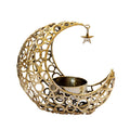 Ramadan Moon Metal Candle Holder – Eid Mubarak Home Decor Metal Candle Holder Axl Golden