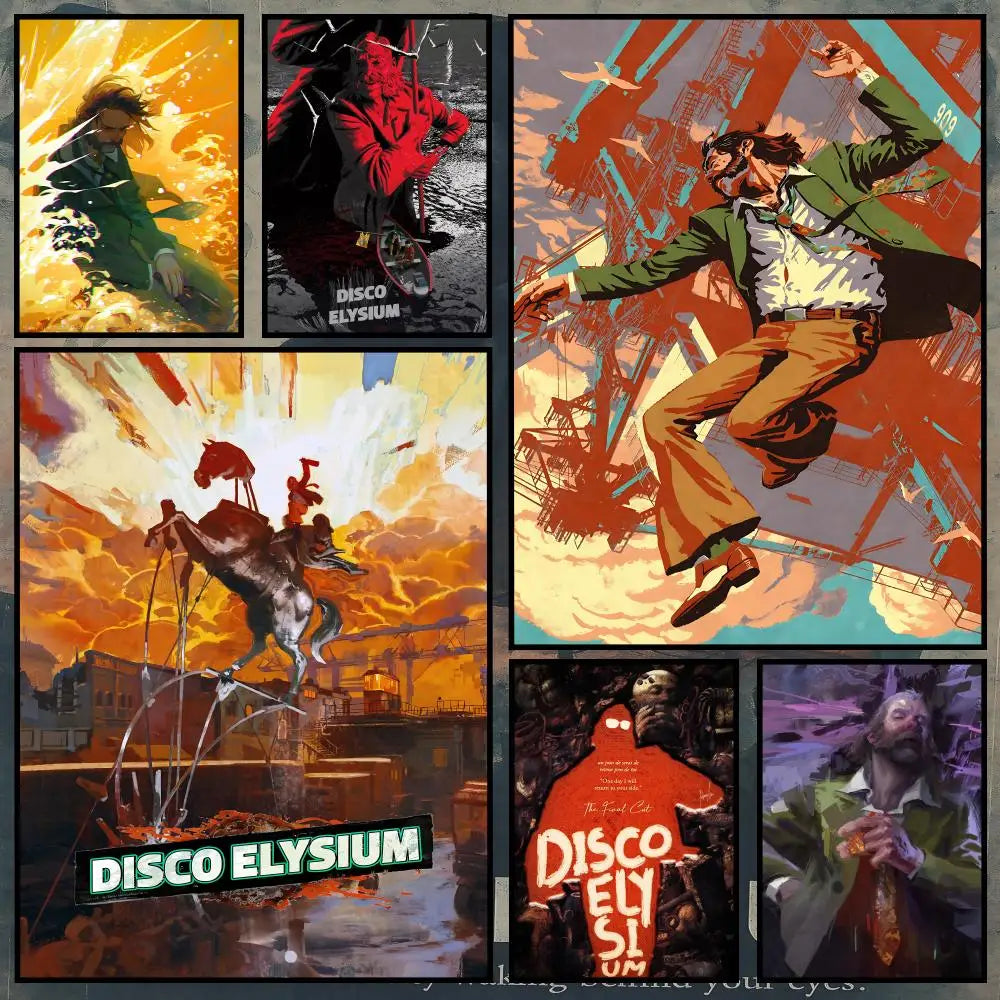 Disco Elysium Poster – Self-Adhesive HD Wall Art Decor Decorative Wall Poster Axl