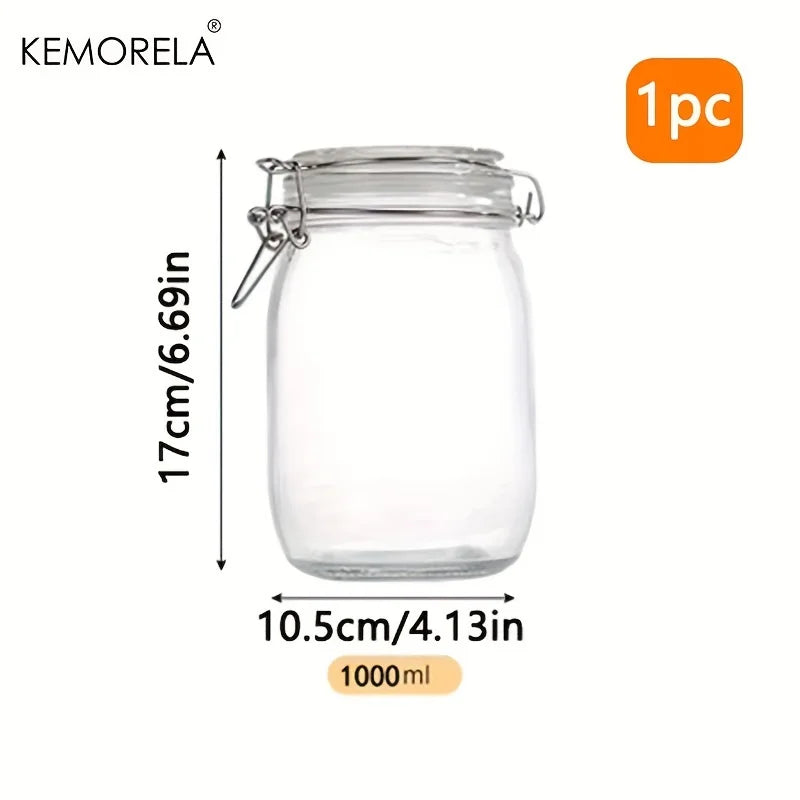 Borosilicate Glass Airtight Storage Jar – BPA-Free & Dishwasher Safe Glass Storage Jar Axl 1000ML