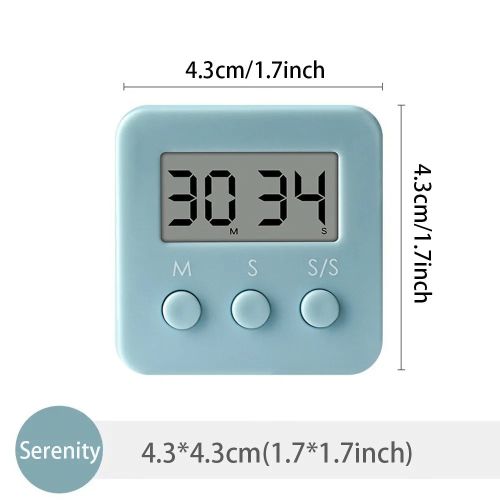 Digital LCD Kitchen Timer – Mute & Loud Alarm, 24-Hour Clock Digital Kitchen Timer Axl serenity