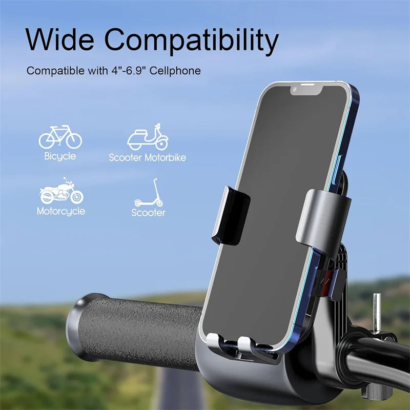 Motorcycle Phone Holder | One-Hand Lock & 360° Rotation Mount Motorcycle Phone Mount Axl