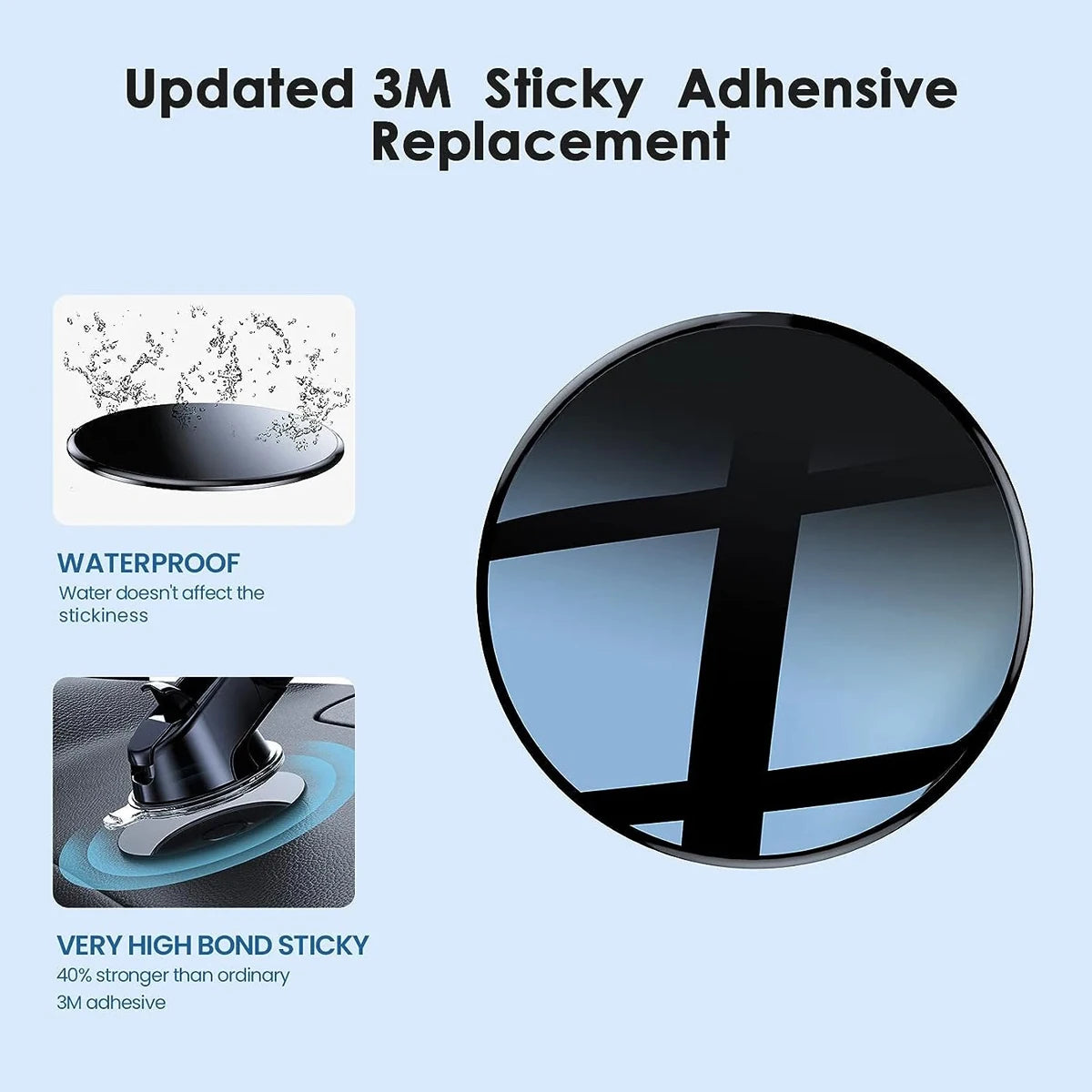 Car Dashboard Adhesive Mount Pad for Suction Cup Phone Holders Dashboard Mount Pad Axl