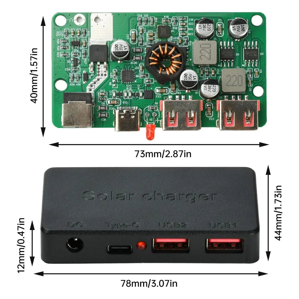 100W Solar Charge Controller – USB-C PD & Dual USB Multi-Port Solar Charge Controller Axl China Mainland