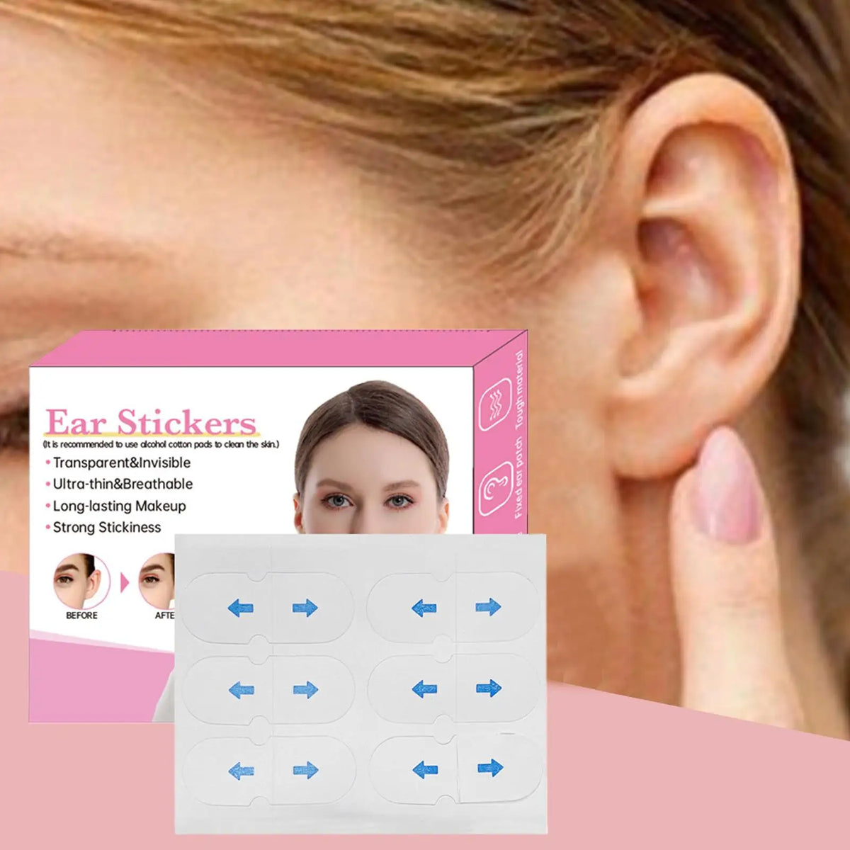 Invisible Ear Tape – Silicone Ear Corrector Stickers 15/30 Pairs Ear Corrector Tape Axl