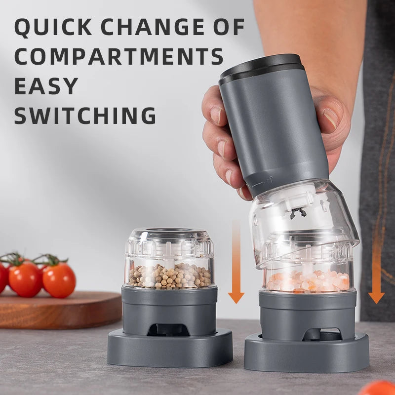 BALASHOV Electric Salt & Pepper Grinder Set – Rechargeable Electric Spice Grinder Axl
