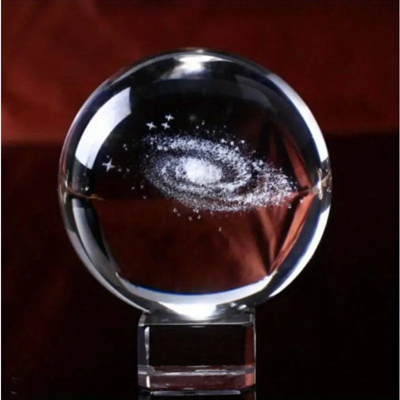 3D Laser Engraved Galaxy Crystal Ball – 6cm Glass Sphere Decorative Glass Sphere Axl