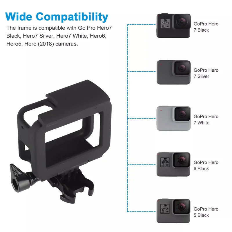 Black Protective Frame Case for DJI Action Camera | Mount Cover Camera Protective Frame Axl
