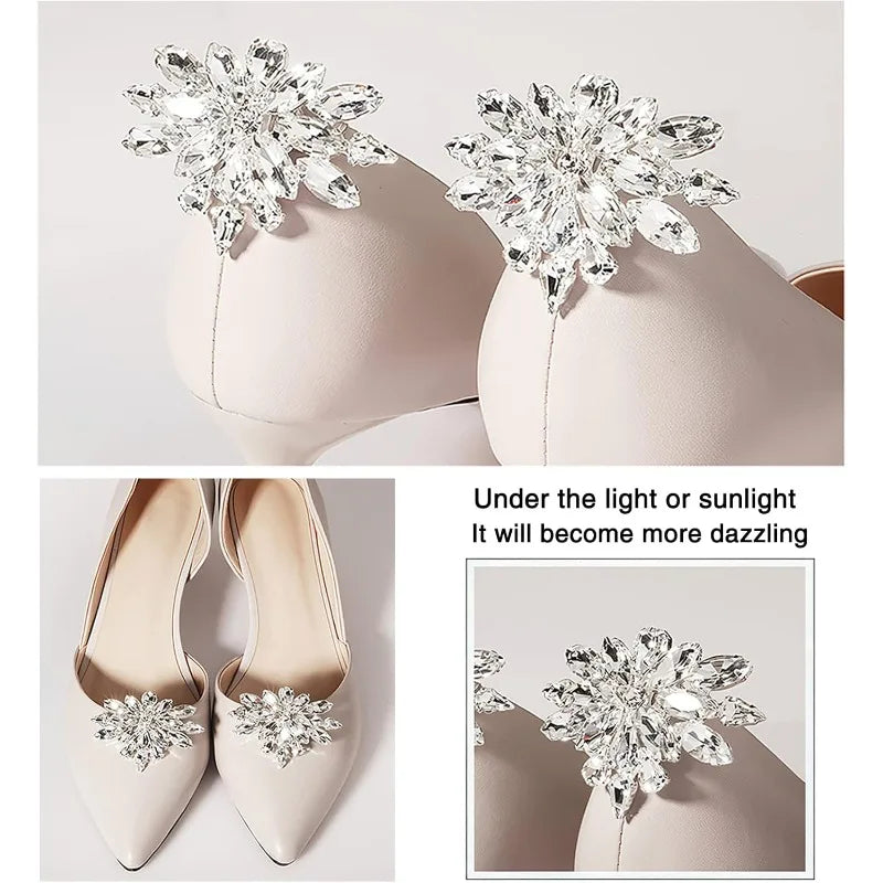 Crystal Rhinestone Shoe Clips – Bridal Wedding & Prom Accessories Shoe Clip Accessories Axl