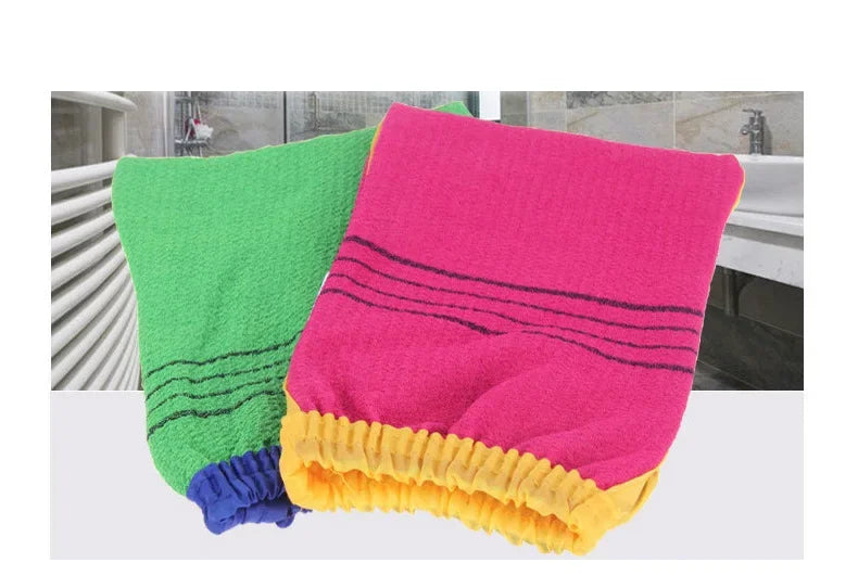 Two-Sided Exfoliating Bath Glove – Body Scrubbing Shower Mitt Exfoliating Bath Glove Axl