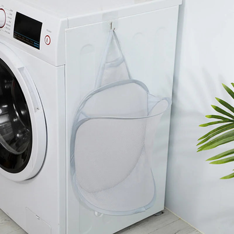 Wall-Mounted Foldable Laundry Basket – Breathable Mesh Hamper Laundry Hamper Axl