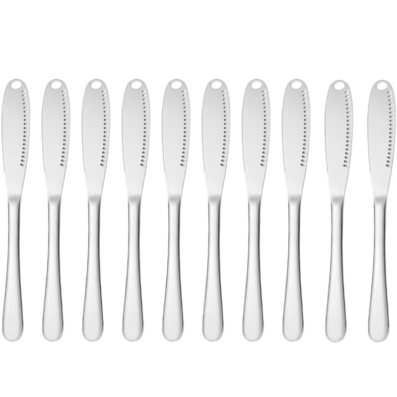 Stainless Steel Cheese & Butter Knife – Jam Spreader Tool Cheese Spreader Knife Axl 10pcs