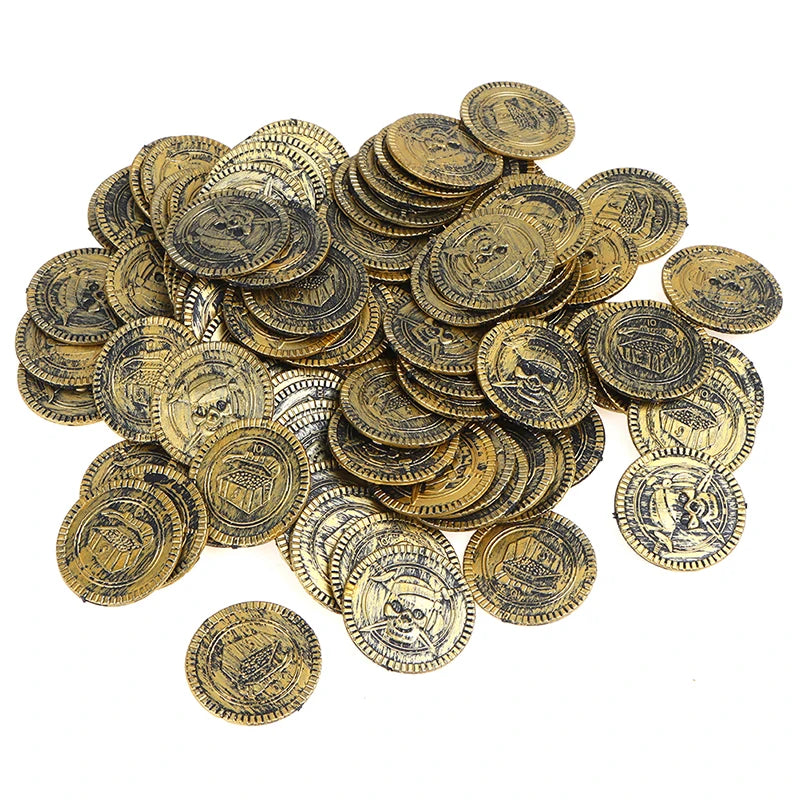 10-Piece Pirate Treasure Coins – Party Props & Game Currency Party Props Coins Axl