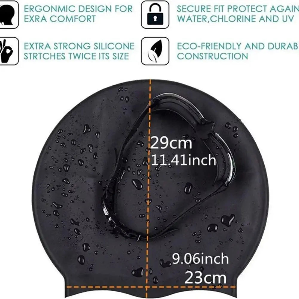 Silicone Swim Cap – Waterproof Snorkeling Cap for Women Swim Cap Axl