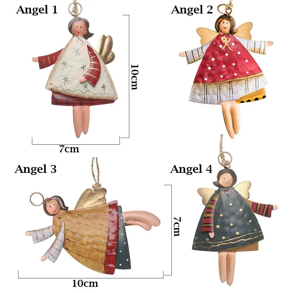 Wrought Iron Christmas Hanging Ornaments – Angel & Santa Christmas Ornament Axl