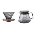Leeseph Pour Over Coffee Maker – Walnut Handle & Glass Lid 13.5/20oz Pour Over Coffee Maker Axl 400ml