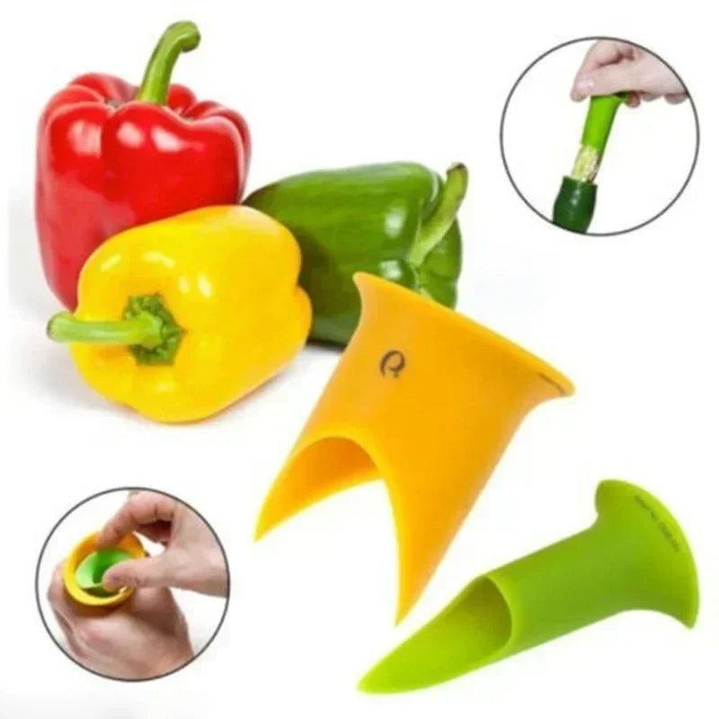 2-Piece Pepper & Tomato Corer Set – Easy Seed Remover Tool Vegetable Corer Set Axl
