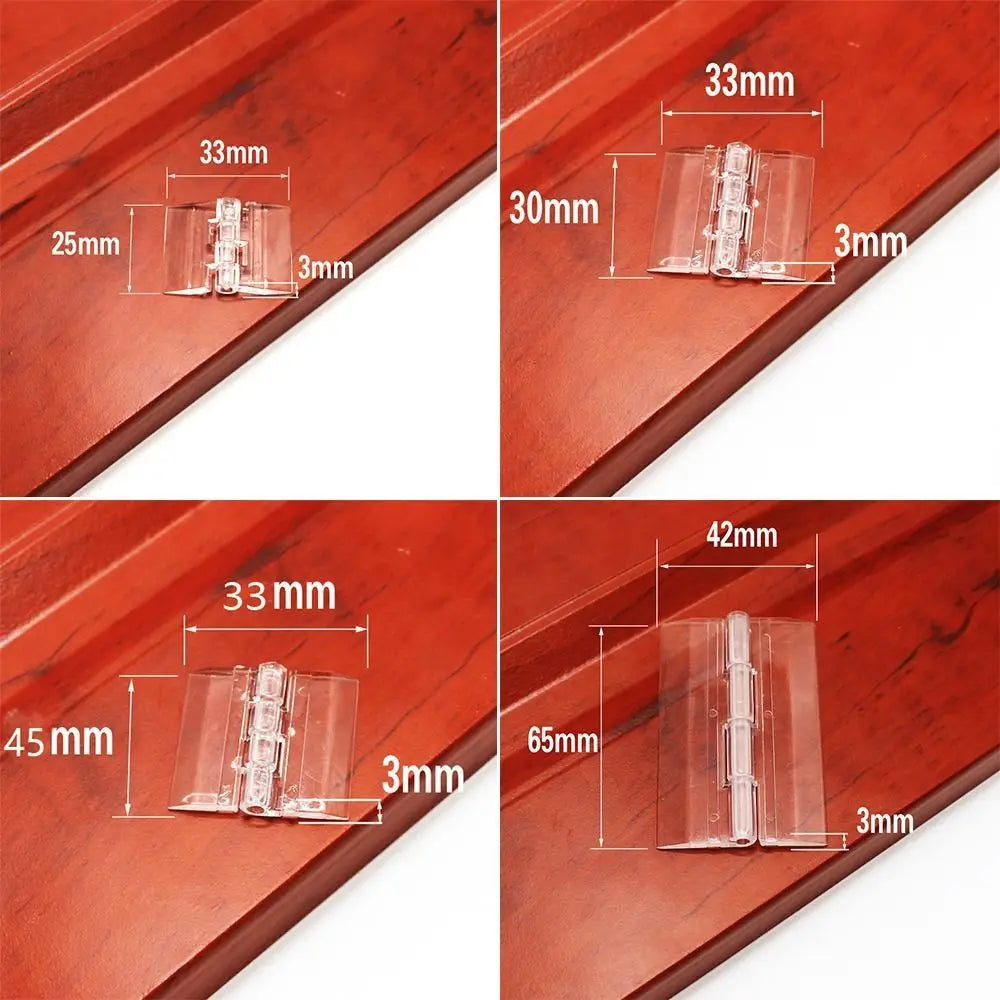 Clear Acrylic Folding Hinges 270° | 10 Pcs DIY Cabinet Hardware Acrylic Folding Hinges Axl