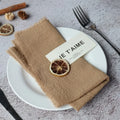 6-Pack Solid Cloth Dinner Napkins – Machine Washable Set Cloth Dinner Napkins Axl khaki -6pcs 42cm X42CM