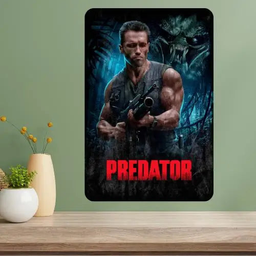 Predator Classic Movie Metal Poster Sign – Vintage Wall Art Metal Wall Sign Axl aluminum sign aluminum 14x20cm