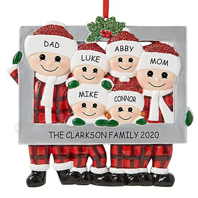 Reindeer Family Christmas Tree Ornament Pendant | 2–6 People
