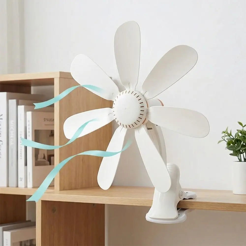 Portable Clip Fan – Hollow-Out Design, Powerful & Quiet Clip-On Fan Axl