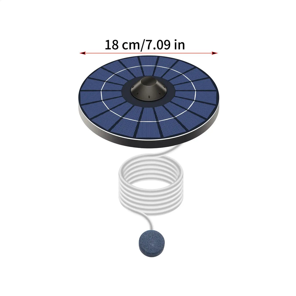 Solar Floating Pond Aerator – Oxygen Pump with Bubble Stone Solar Pond Aerator Axl