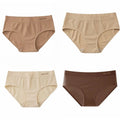 4-Pack Women's Seamless Mid-Waist Briefs | Lace Underwear Set Women's Briefs Set Axl 4pcs Random Color 1XL 4pcs